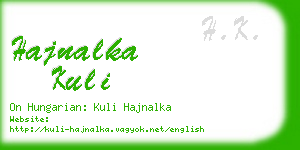 hajnalka kuli business card